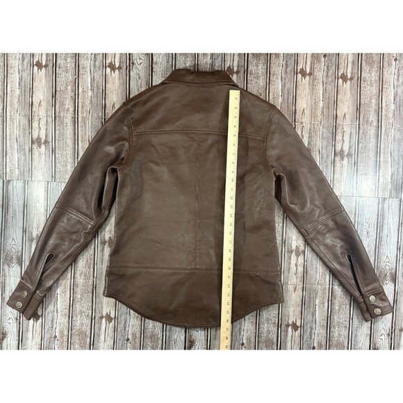 Teflar x Wilson Leather capsule leather Jacket shirt size XS color Brown NWOT - Picture 10 of 10